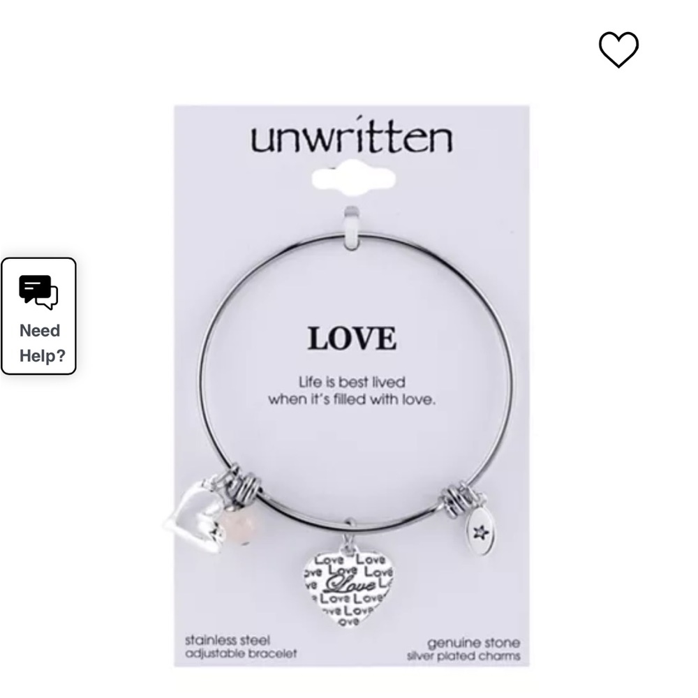 New Unwritten Love Charm & Rose Quartz Bracelet